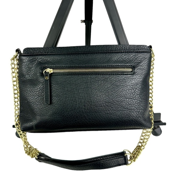 Enzo Angiolini Crossbody Chain Strap Shoulder Bag in Textured Black - Picture 5 of 14